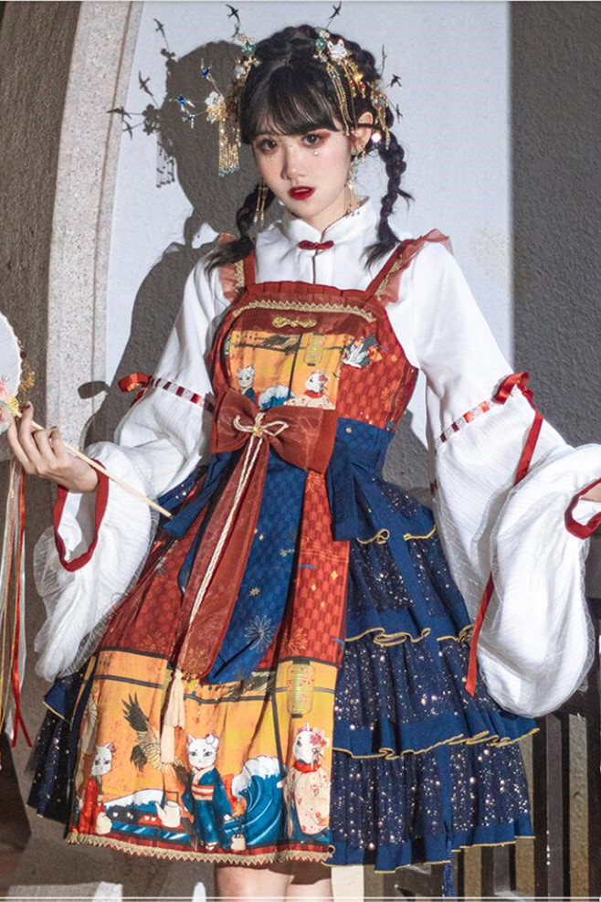 Ying Luo Fu Kimono Style Lolita JSK Fullset