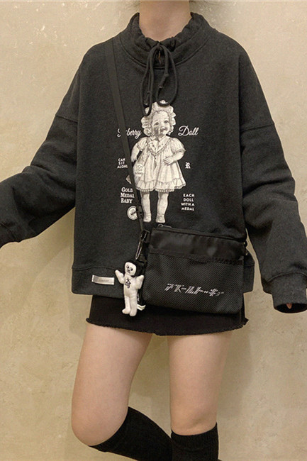 Edge Goth Doll High-neck Hoodie