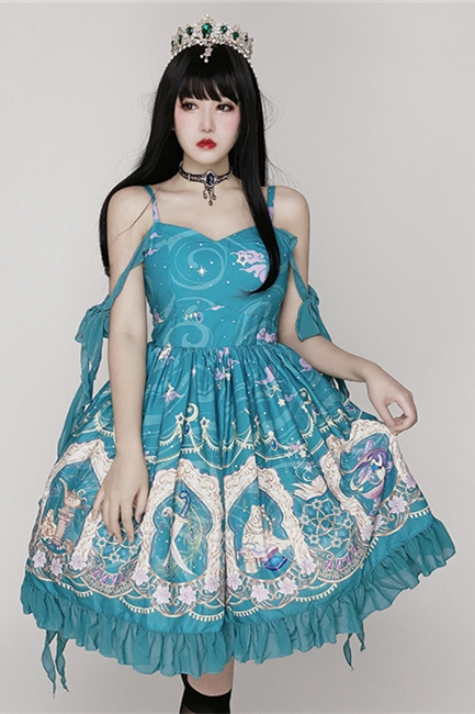 Diamond Honey ~Princess Aladdin~ Lolita JSK Blue Size M - In Stock