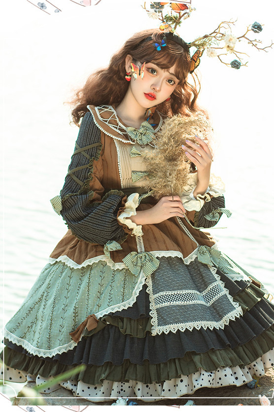 Siyuexiuman Vintage Long Sleeves Lolita OP