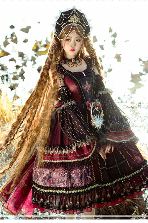 Eye of Red Heart~Vintage Elegant Lolita JSK -Pre-order