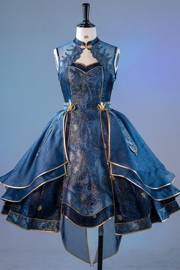 Doris Night ~Peacock Qi Lolita OP -Pre-order