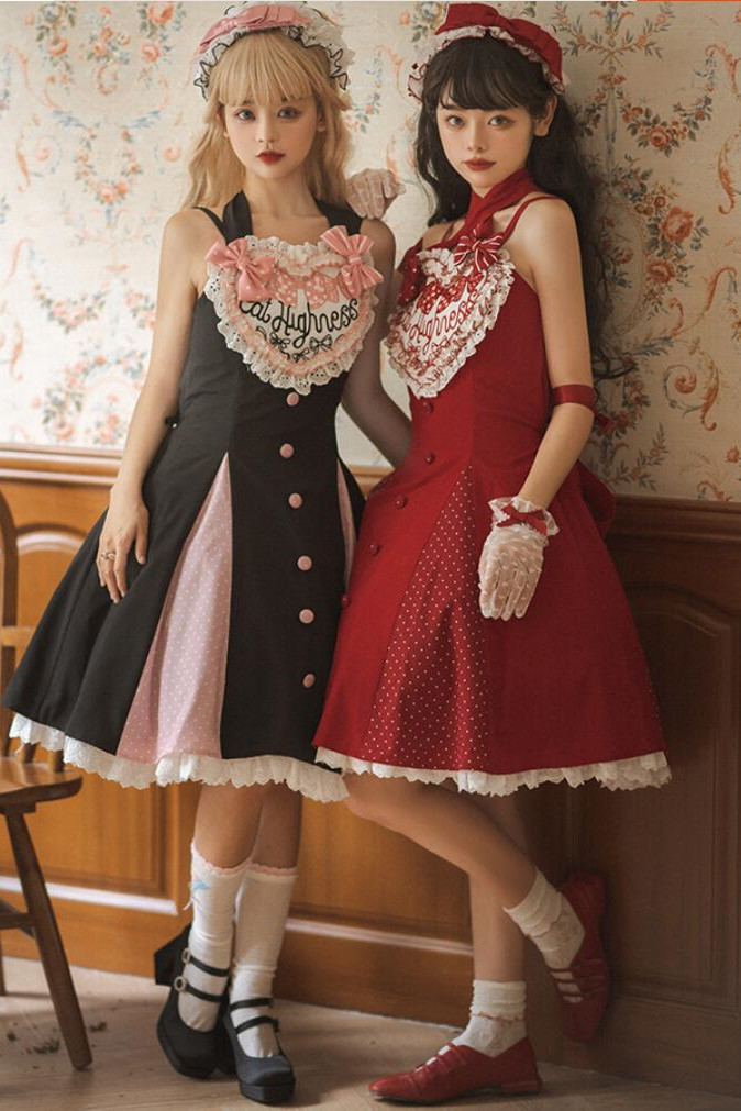 Cat Highness ~Heartbeat Love Song Daily Wear Lolita JSK -Pre-order