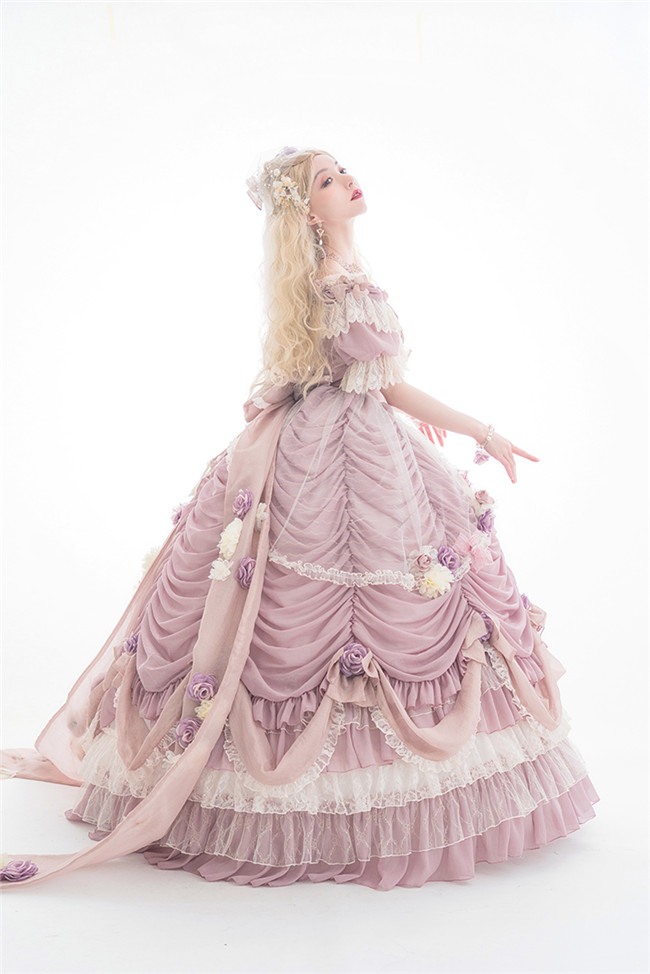 Henrietta ~Rose Queen Flowers Luxury Lolita OP -Pre-order