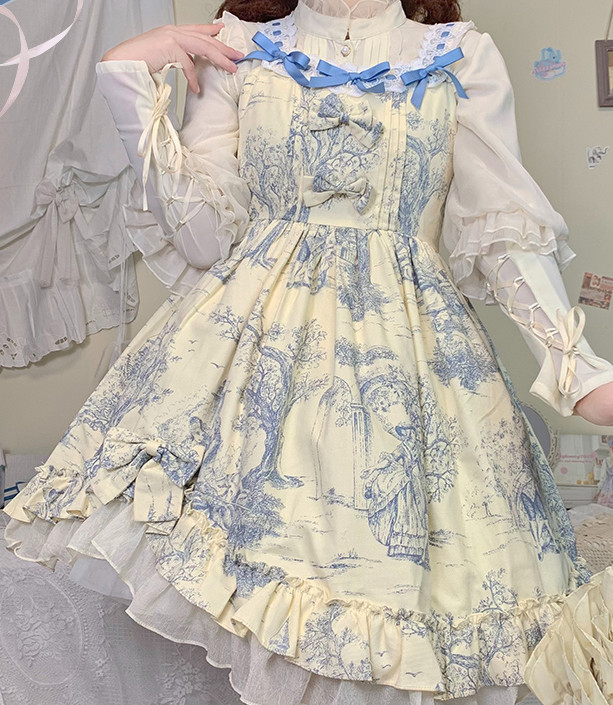 Magic Tea Party ~Celia's Journey Printed Lolita JSK Version II -Pre-order