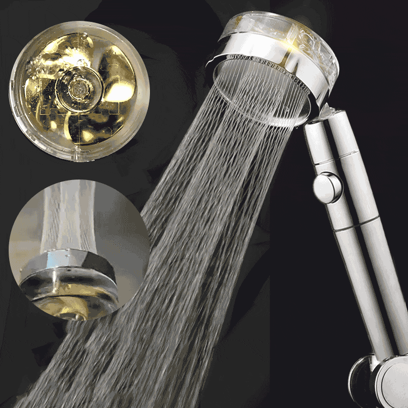 High Pressure Water Saving Shower Head 360 Degrees Rotating Spray Rainfall Shower  Head with Turbo Filter Pressurized Massage