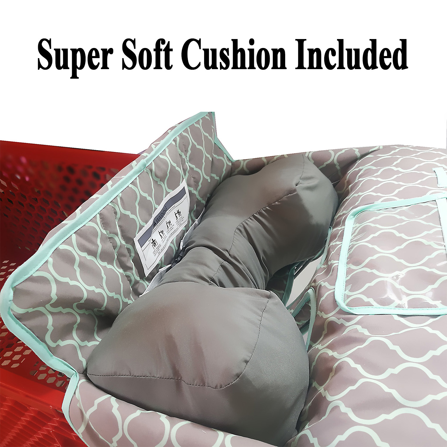 shopping cart cover with pillow