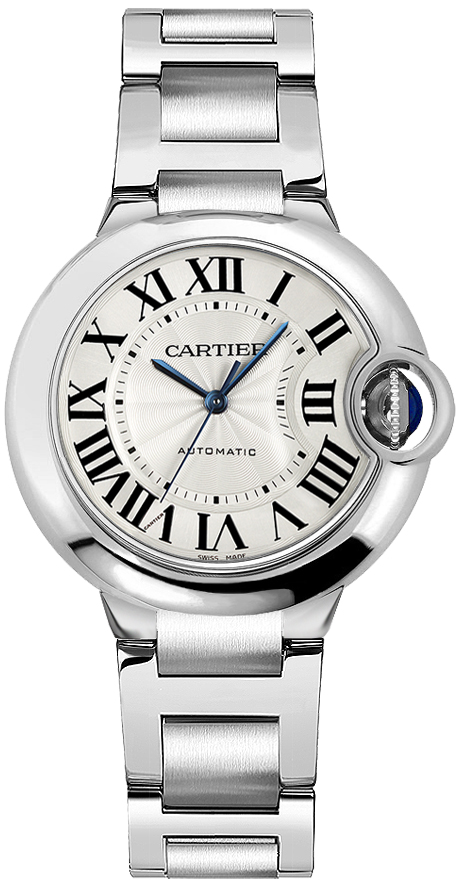 Cartier Ballon Bleu 33mm W6920071 V6F SS Silver Swiss Cal 076 - cchenwatch