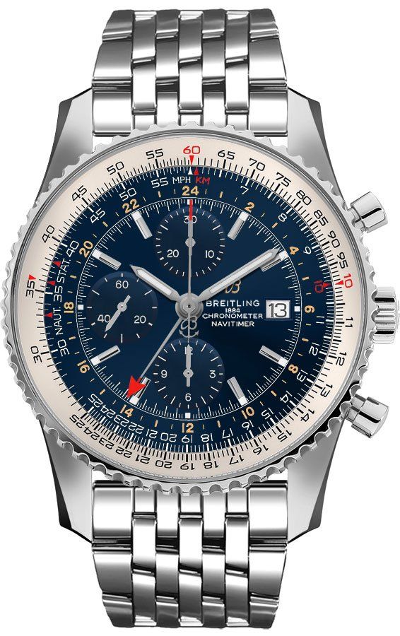 breitling blue dial watch