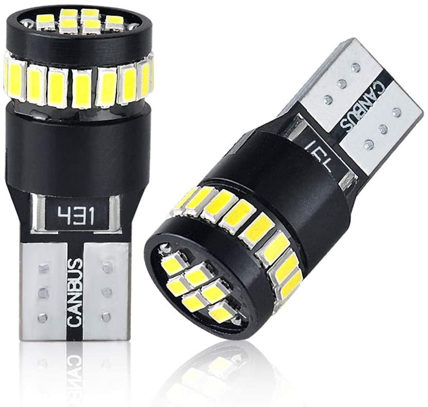 2 Pcs 4WDKING T10 LED Bulbs for Car Interior Dome Map Door Courtesy License Plate Lights