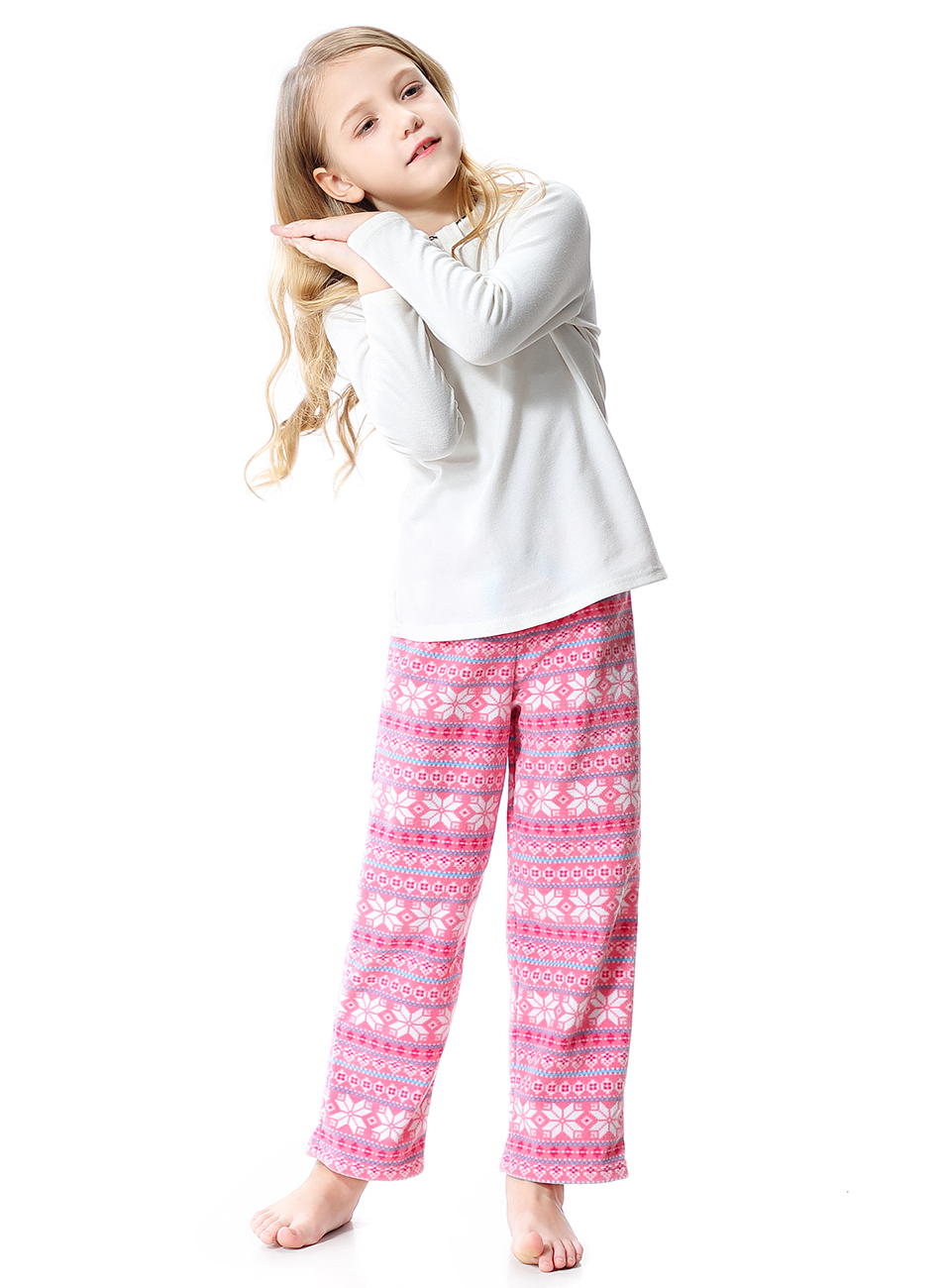 OLEH-OLEH Little Kid and Toddler Boy/’s Pajama Pants Soft Casual Loose Fleece Lounge Bottoms