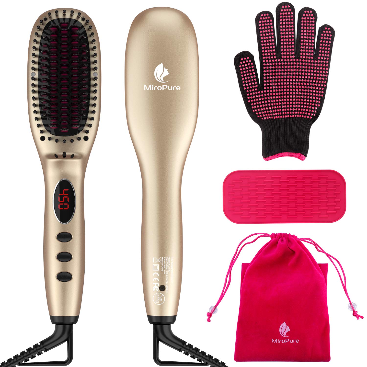 miropure hair straightening brush