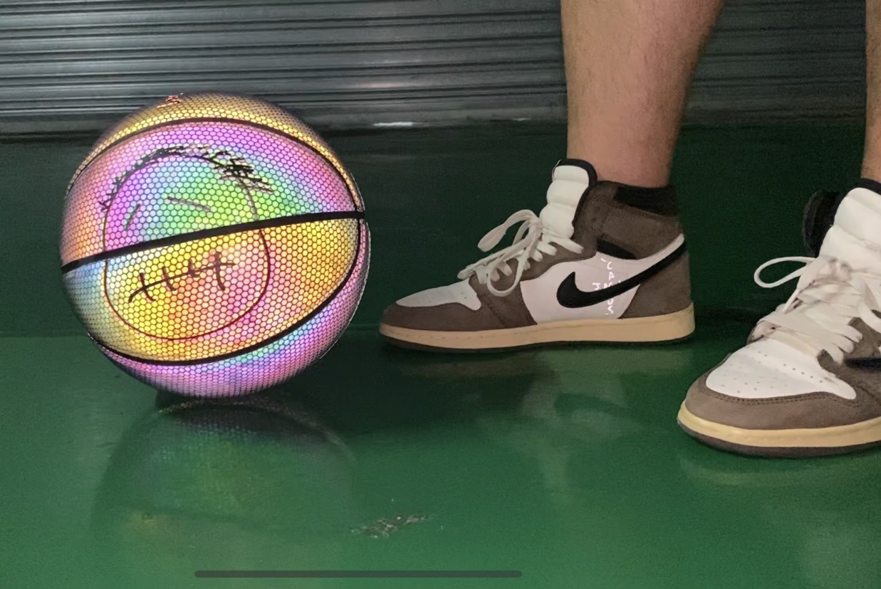 travis scott reflective basketball