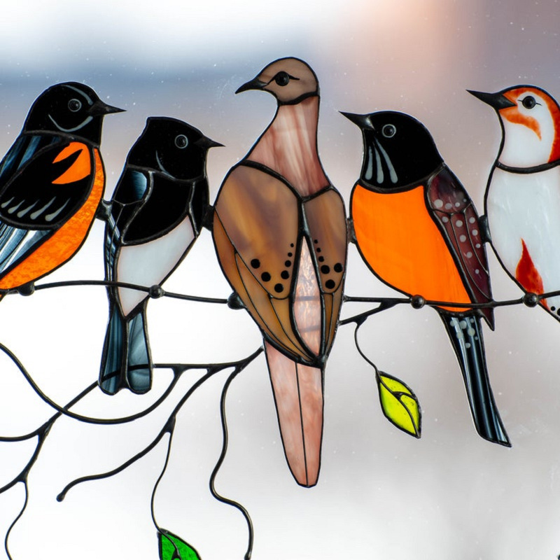 Birds Stained Glass Window Hangings Multicolor On A Wire High Suncatcher Panel 2pcs Hanging For Windows Doors Home Decoration And Gifts Decorazioni Per Interni Accessori Decorativi Nsb Group Com - Stained Glass Window Door Panel Birds Stained Glass Window Hangings Multicolor On A Wire High Suncatcher Panel 2pcs Hanging For Windows Doors Home Decoration And Gifts Decorazioni Per Interni Accessori Decorativi Nsb Group Com - Stained Glass Window Door Panel