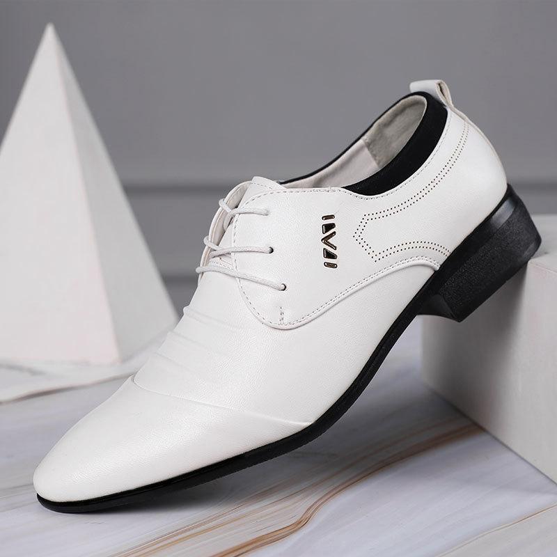 176 Lei - Pantofi moderni pentru bărbați, din piele ecologică, stil  Winklepicker - cu vârf ascuțit, pantofi business sau pentru nuntă -  m.rhorh.com