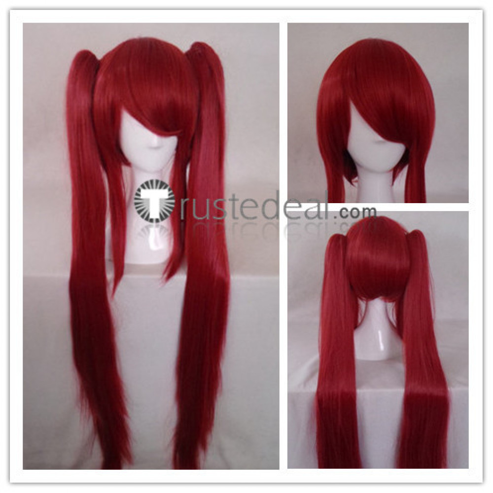 red wig ponytail