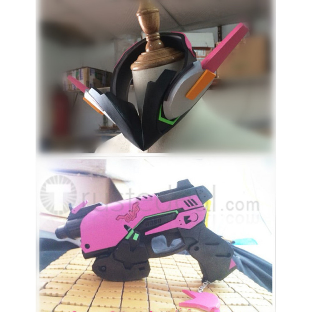 Overwatch DVA Cosplay Gun and Headset Weapons