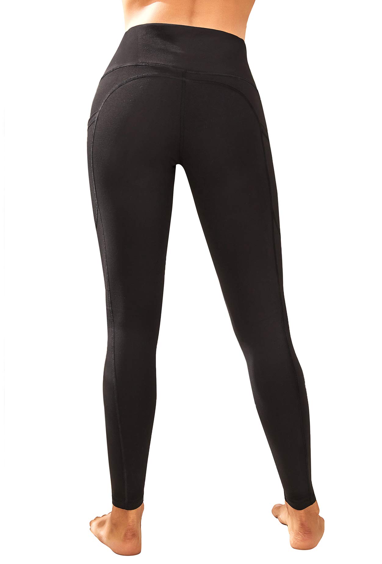 BATHRINS High Waist Yoga Pants with 7 Pockets for Women 4 Way Stretch Workout Running Yoga Leggings Daily Wear Tights