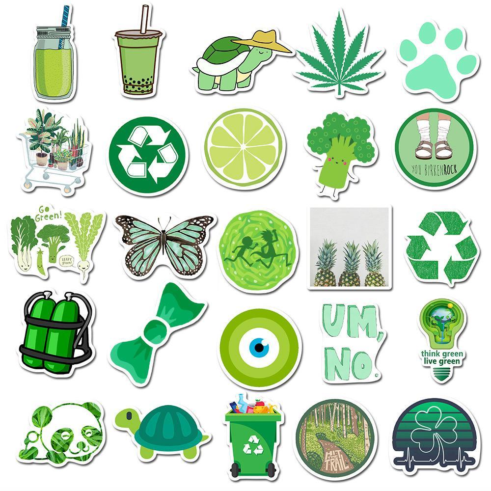 Cute Green Teen Girl Decal Stickers for 