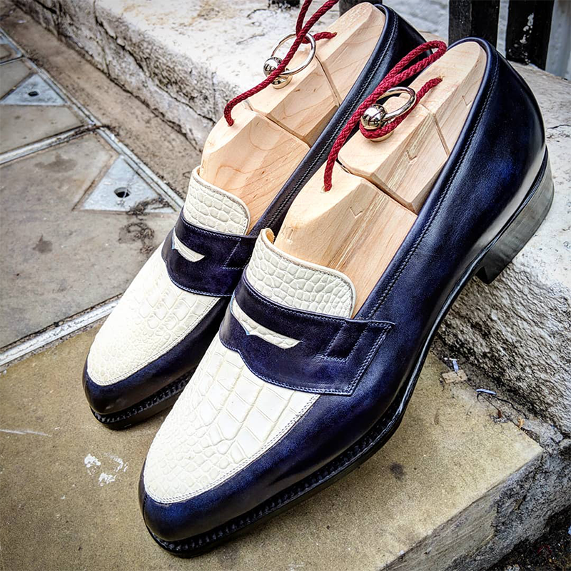 color block loafers
