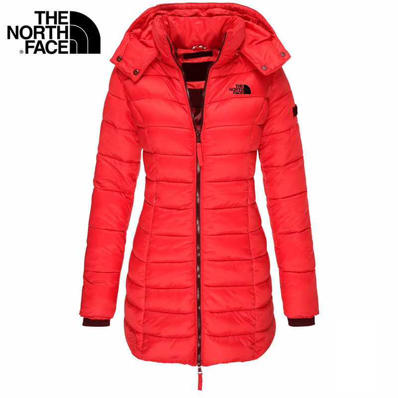 north face mid length down jacket