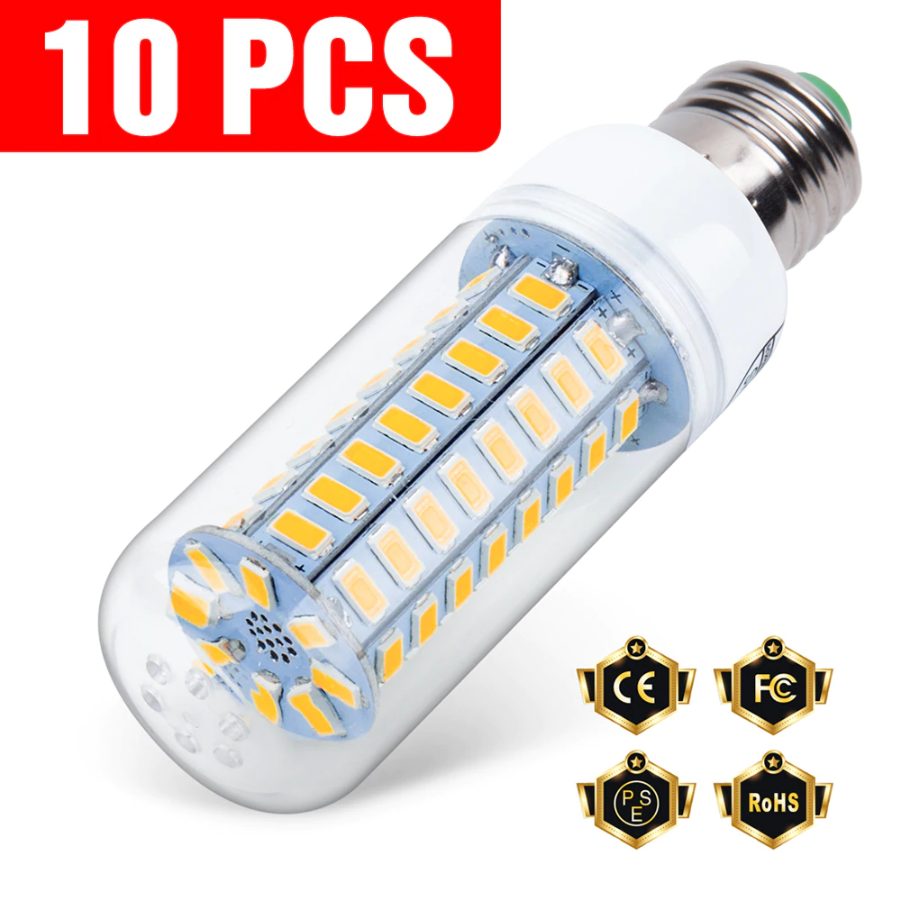 HHF LED Bulbs Lamps Ampoule LED E27 E14 Corn Bulb 3W 5W 7W 9W 12W 220V B22 LED Light Emitting Diode Lamps High Lumen SMD 5736 Spotlight bombillas Color : B22 220V, Emitting Color : Cool White 
