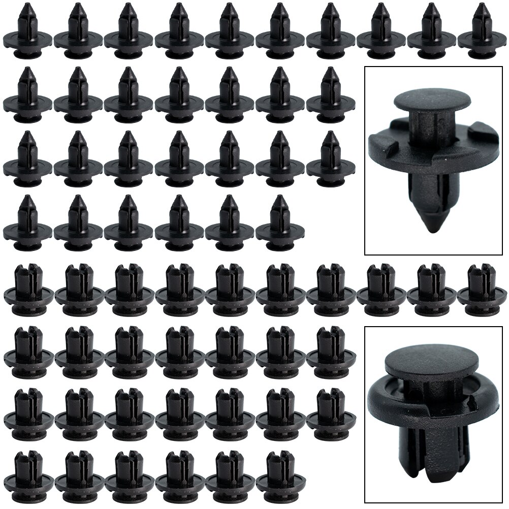 uxcell 40Pcs Car Trim Panel Retainer Clips Dashboard Bumper Fender Push-type Nylon Rivet with 1 Fastener Remover for Honda Civic Accord CR-V a17111400ux0637 