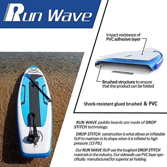 Inflatable Stand Up Paddle Board 6 Thick 11/×33/×6 ISUP Non-Slip Deck,Bottom Fin for Paddling Surf Control with Premium SUP Accessories /& Backpack for Youth Adults Beginner
