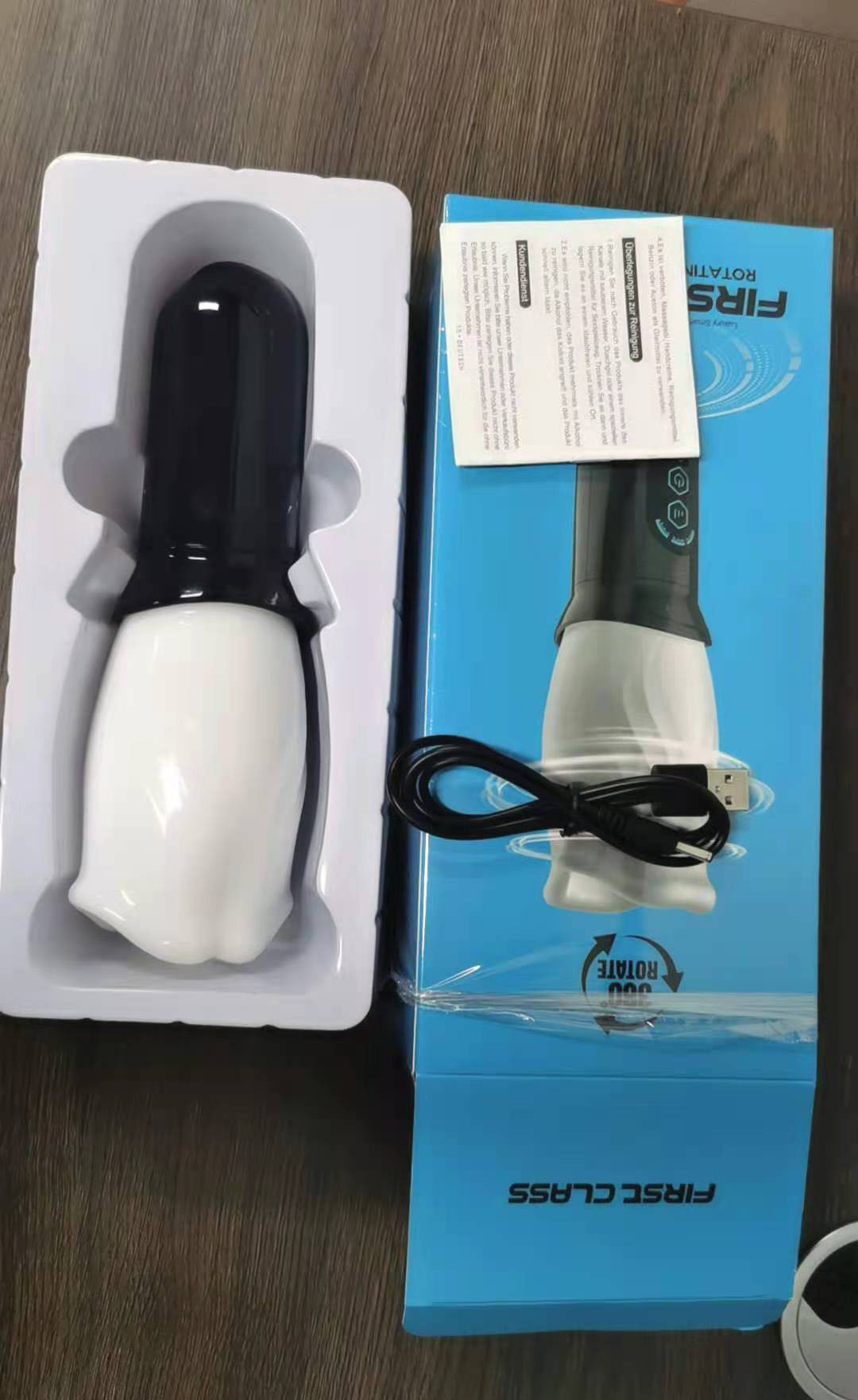 [HOT SALE] Bare Sleeve 4-frequncy Rotation 3 Speeds Oral Hands Free Masturbator photo review