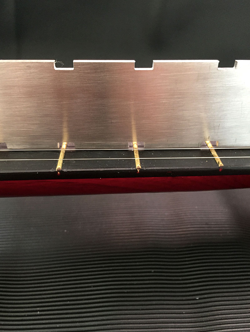 Stainless Steel Guitar Notched Neck Straight Edge Luthiers Tool for Guitar