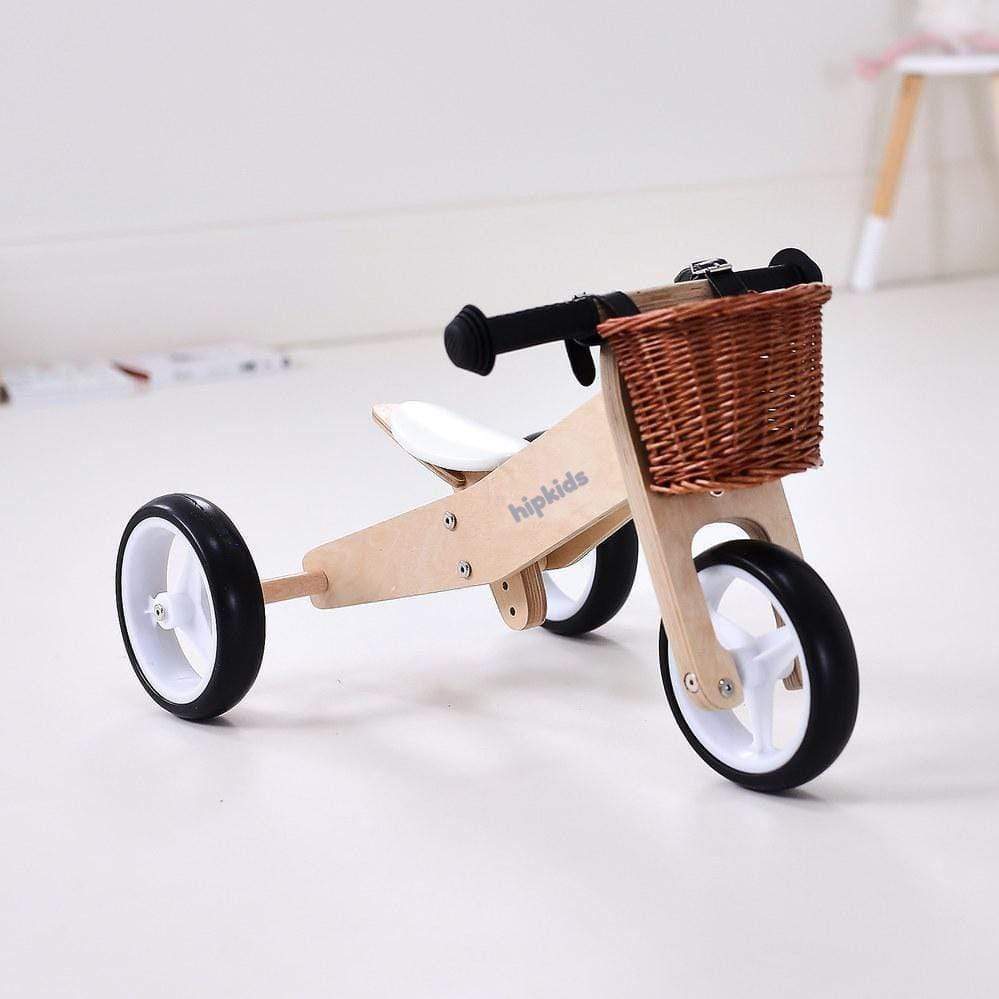 hipkids classic steel bike with wicker basket