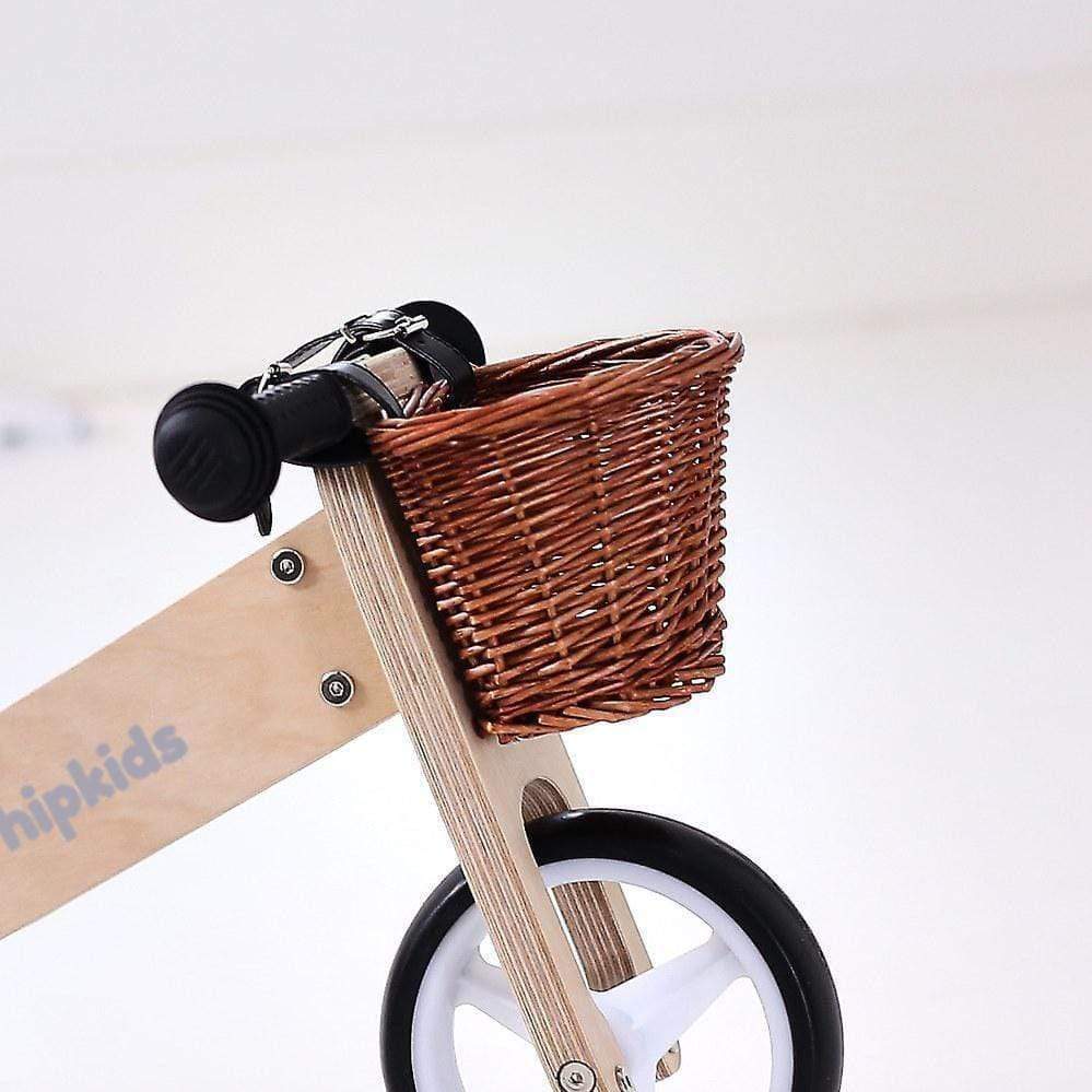 hipkids classic steel bike with wicker basket