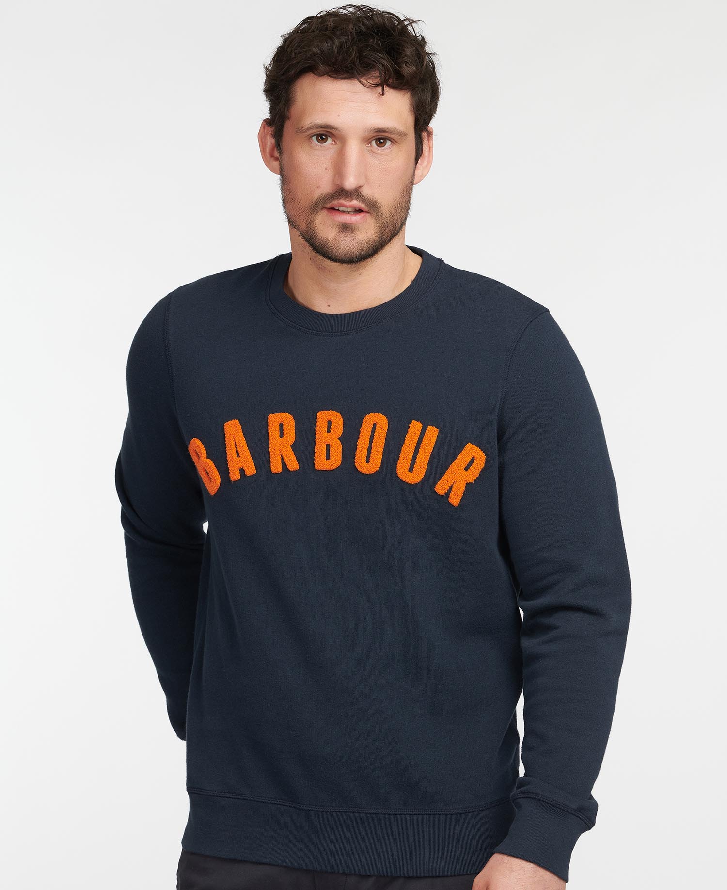 barbour prep logo crew neck sweatshirt