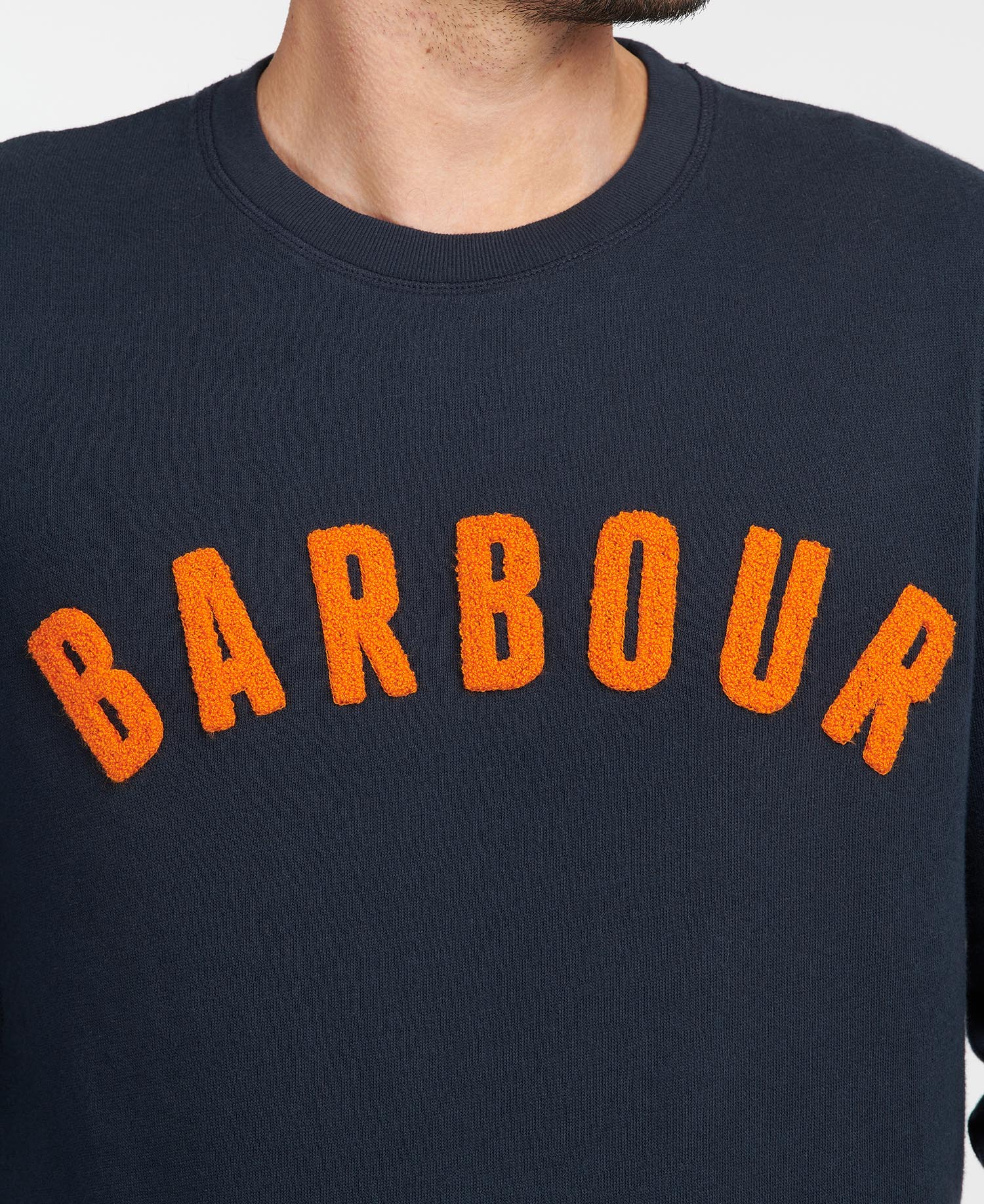 barbour prep logo crew neck sweatshirt