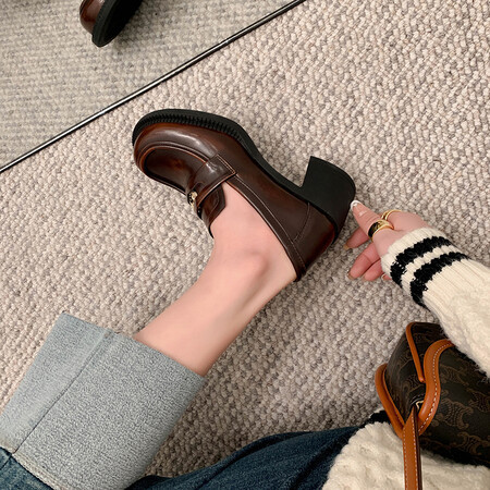 升级版金币鞋 粗跟6cm 增高玛丽珍