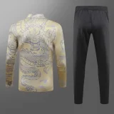 2023/2024 Real Madrid Half-Pull Training Suit Yellow Football Shirt