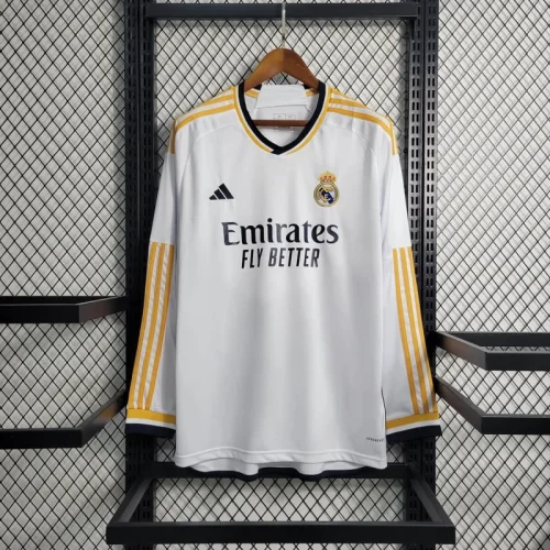 2024/2025 2023/2024 Long Sleeve Real Madrid Home Football Shirt