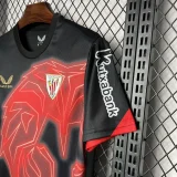 20242025 Sevilla Pre-Match Training Wear Football Shirt