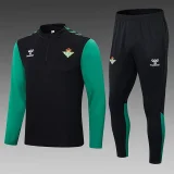 2023/2024 Real Betis Half-Pull Training Suit Black Football Shirt
