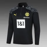 2023/2024 Dortmund Half-Pull Training Suit Black Football Shir