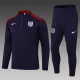 2024 England Half-Pull Training Suit Purple Football Shirt