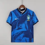 2022 Brazil Classic Blue Football Shirt