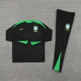 2024/2025 Player Edition Brazil Pre-Match Jersey Black Football Jersey