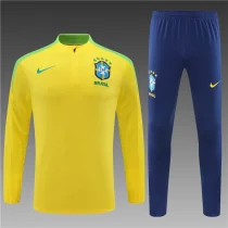 2024/2025 Player Edition Brazil Prematch Yellow Football Jersey
