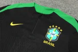 2024/2025 Player Edition Brazil Pre-Match Jersey Black Football Jersey