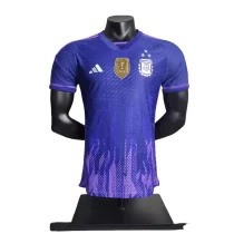 2022 Argentina World Cup Champion Edition 3 stars Away Jersey Player Version
