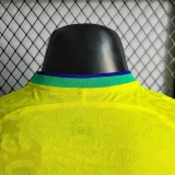 1:1 copy top quality 2022 Player Version Brazil Home Football Shirt