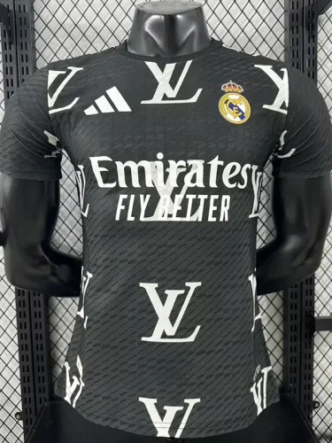 25/26 RMA Letter Edition Black Player Version Soccer Jersey