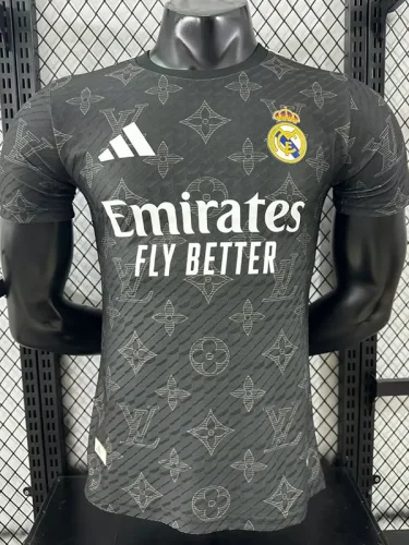 25/26 RMA Pattern Edition Black Player Version Soccer Jersey
