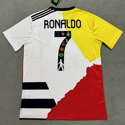 25/26 RMA C-RONALDO Co Branded Edition Fans Soccer Jersey（黑圆领）